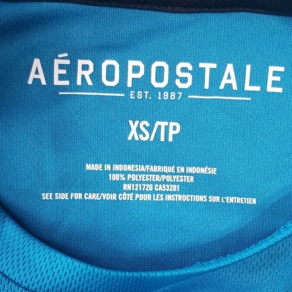 Aeropostale Long Sleeve Performance Tee. Unisex. Mesh Type Fabric. Size XS. - Picture 5 of 6